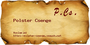 Polster Csenge névjegykártya